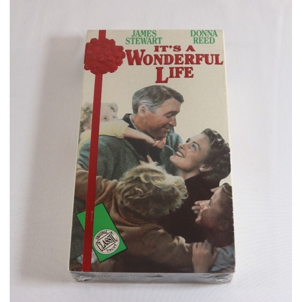 Its a Wonderful Life VHS James Stewart Donna Reed 1946 Classic Uncut GoodTimes